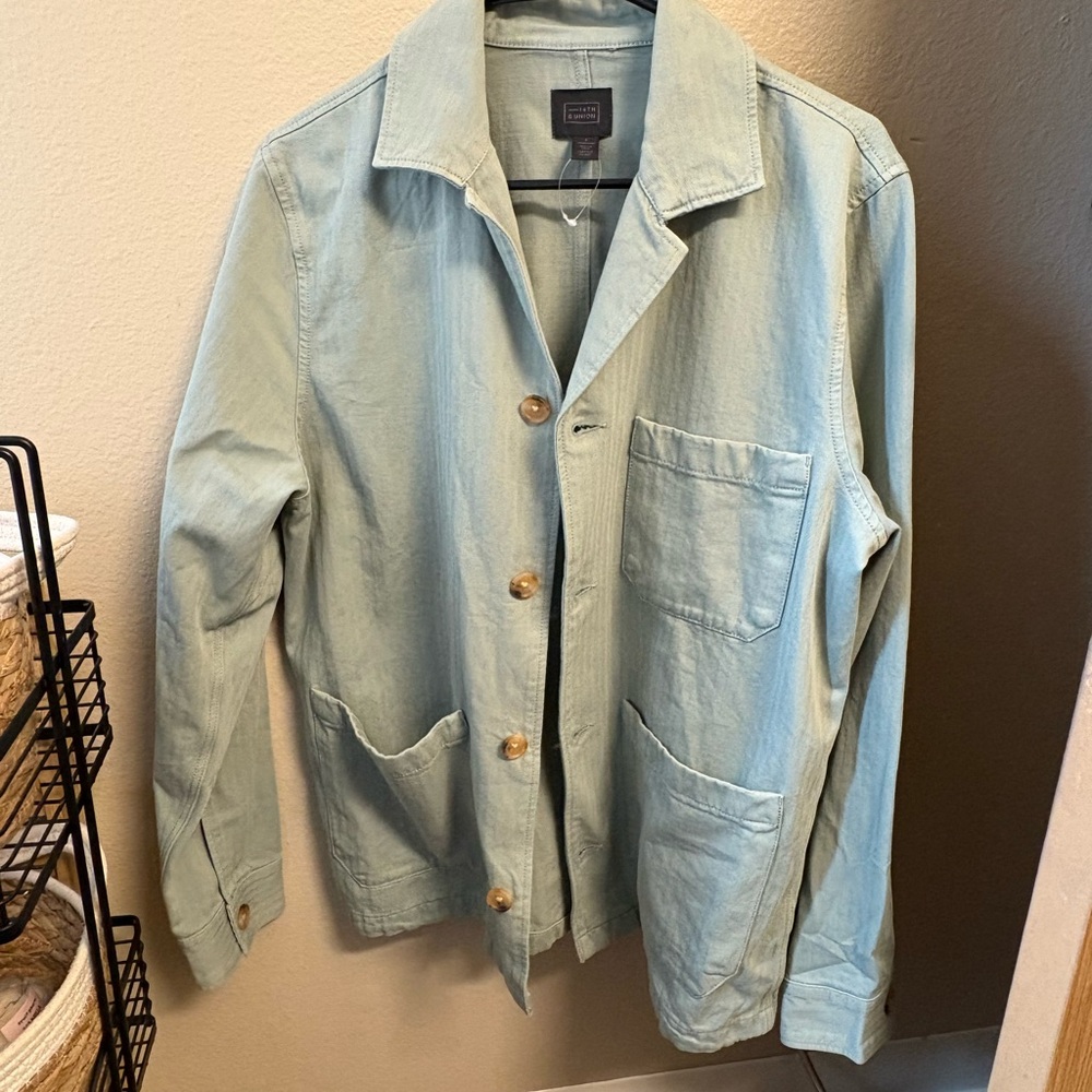 Light Green Button-Up Jacket